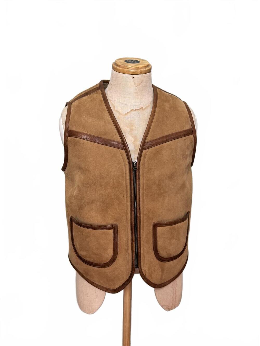 RE/DONE Zip-Front Shearling Vest